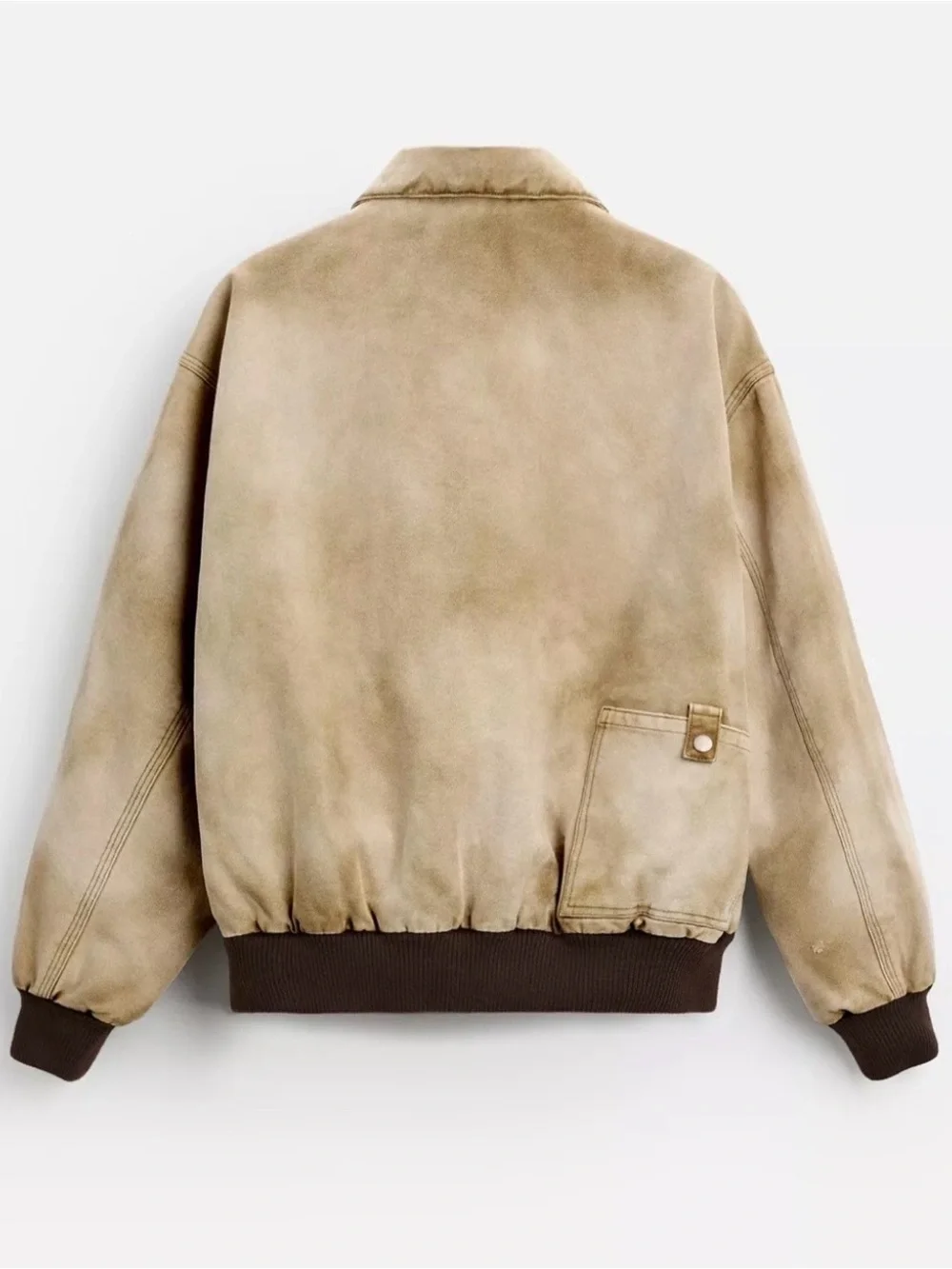 Zara Washed Bomber Jacket Size L
